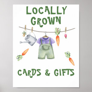 Veggie baby shower - cards and gifts  poster