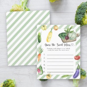 Veggie baby shower - Guess the Sweet Mess game