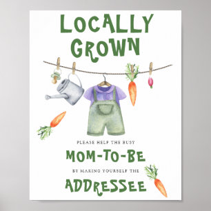 Veggie baby shower - Help the Busy Mom-to-Be Poster