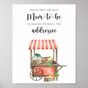 Veggie baby shower - Help the Busy Mum-to-Be Poster