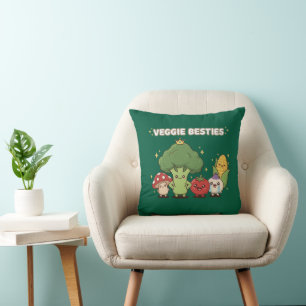 Veggie Besties Cute Kawaii Cartoon Vegetable Cushion