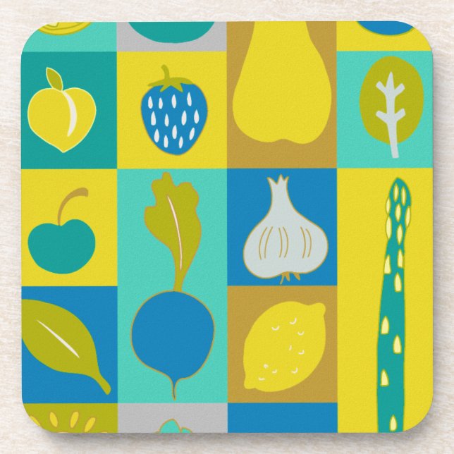 Veggie Blocks I Coaster (Front)