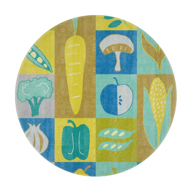 Veggie Blocks II Cutting Board (Front)