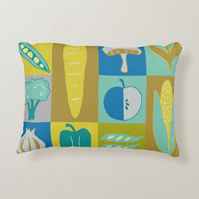 Veggie Blocks II Decorative Cushion (Back)