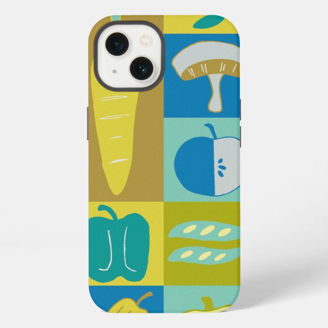 Veggie Blocks II iPhone Case (Back)