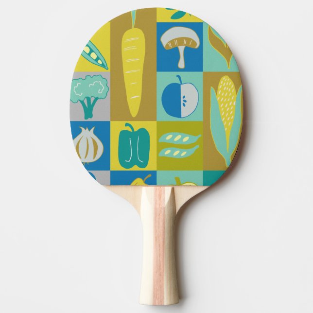 Veggie Blocks II Ping Pong Paddle (Front)