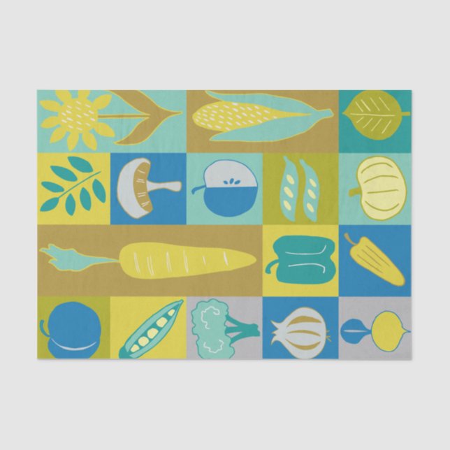 Veggie Blocks II Tissue Paper (Front)