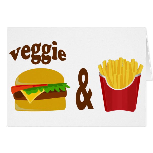 Veggie Burger and Fries (Front Horizontal)