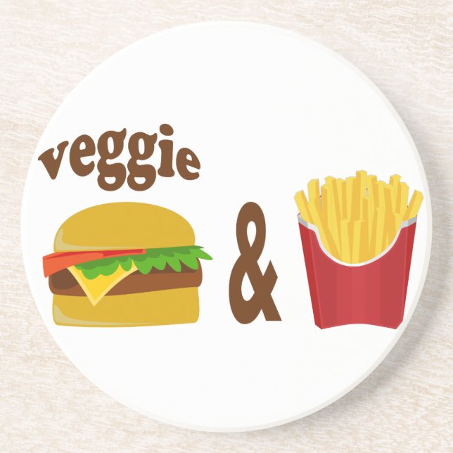 Veggie Burger and Fries Coaster (Front)
