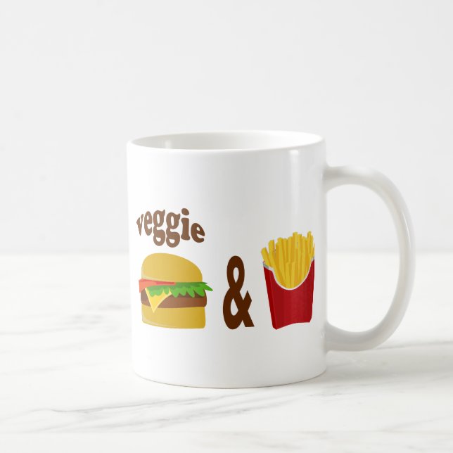 Veggie Burger and Fries Coffee Mug (Right)