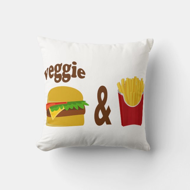 Veggie Burger and Fries Cushion (Front)
