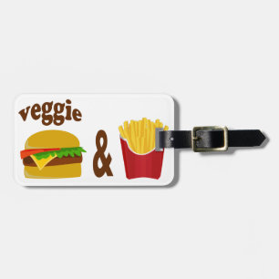 Veggie Burger and Fries Luggage Tag