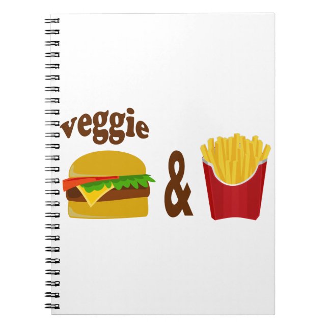Veggie Burger and Fries Notebook (Front)