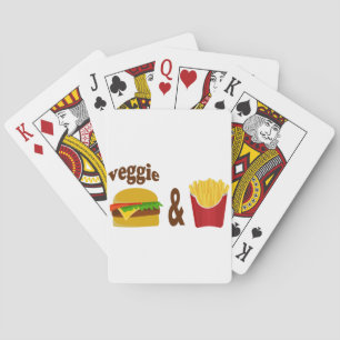 Veggie Burger and Fries Playing Cards