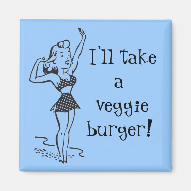Veggie Burger Magnet (Front)