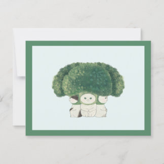 Veggie Cats Postcard -broccoli cat-