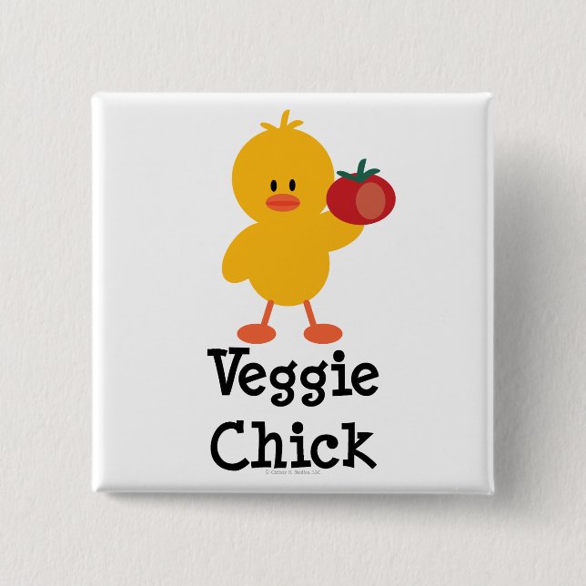 Veggie Chick Button (Front)