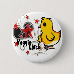 Veggie Chick Button