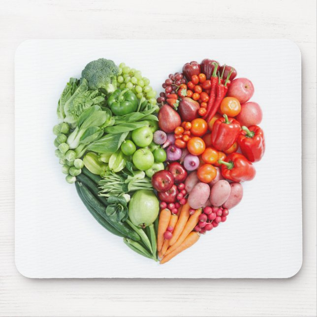 Veggie Heart Mouse Mat (Front)