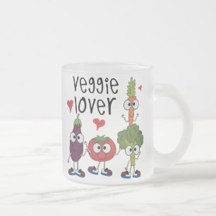 Veggie Lover Frosted Glass Coffee Mug