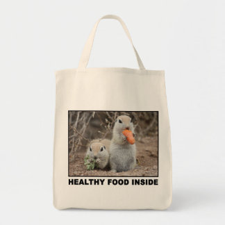 Veggie Loving Squirrels Canvas Tote Bag