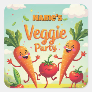 Veggie Party Favour Stickers