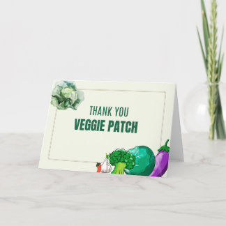 Veggie Patch Watercolor Thank You Card