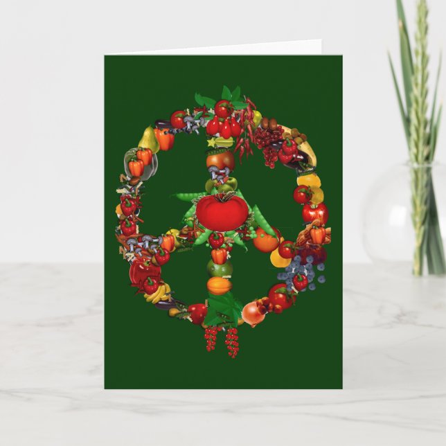 Veggie Peace Sign Card (Front)
