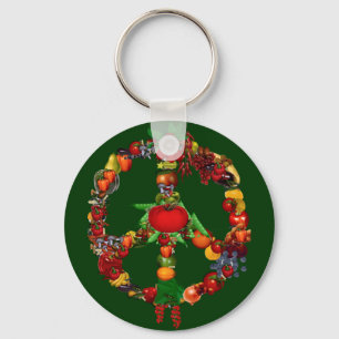 Veggie Peace Sign Key Ring