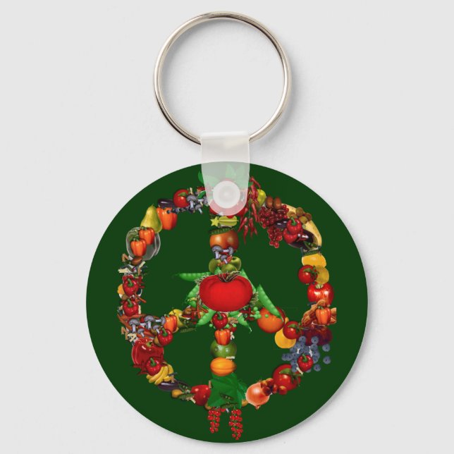 Veggie Peace Sign Key Ring (Front)