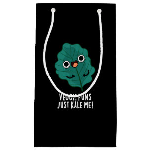 Veggie Puns Just Kale Me Funny Food Pun Dark BG Small Gift Bag