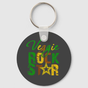 Veggie Rock Star Key Ring