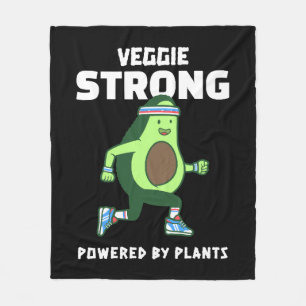 Veggie Strong, Powered by plants Fleece Blanket