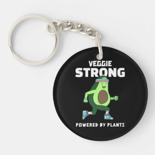 Veggie Strong, Powered by plants Key Ring