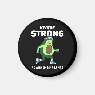 Veggie Strong, Powered by plants Magnet