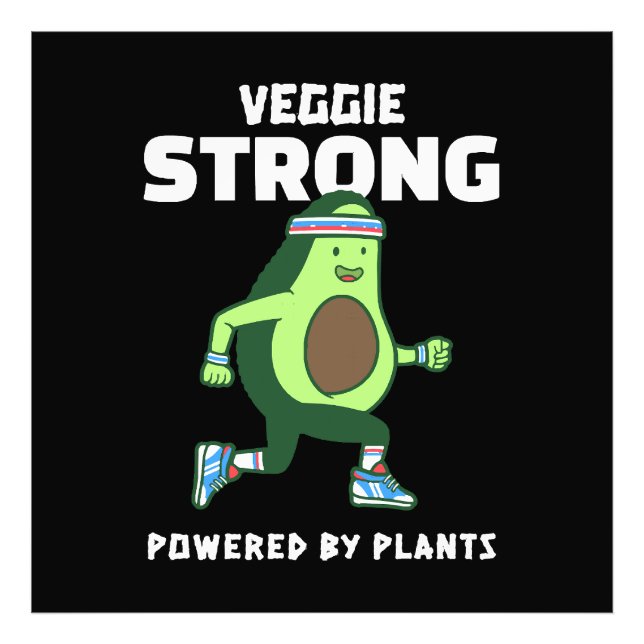 Veggie Strong, Powered by plants Photo Print (Front)
