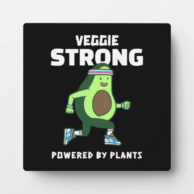 Veggie Strong, Powered by plants Plaque (Front)
