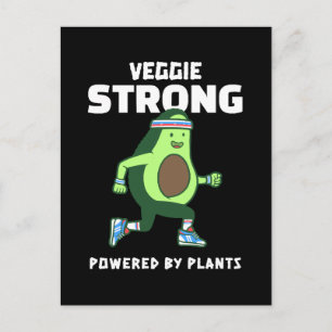 Veggie Strong, Powered by plants Postcard