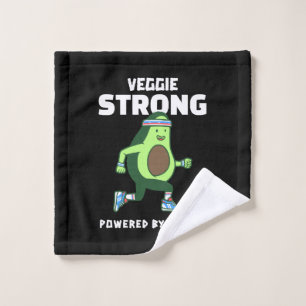 Veggie Strong, Powered by plants Wash Cloth