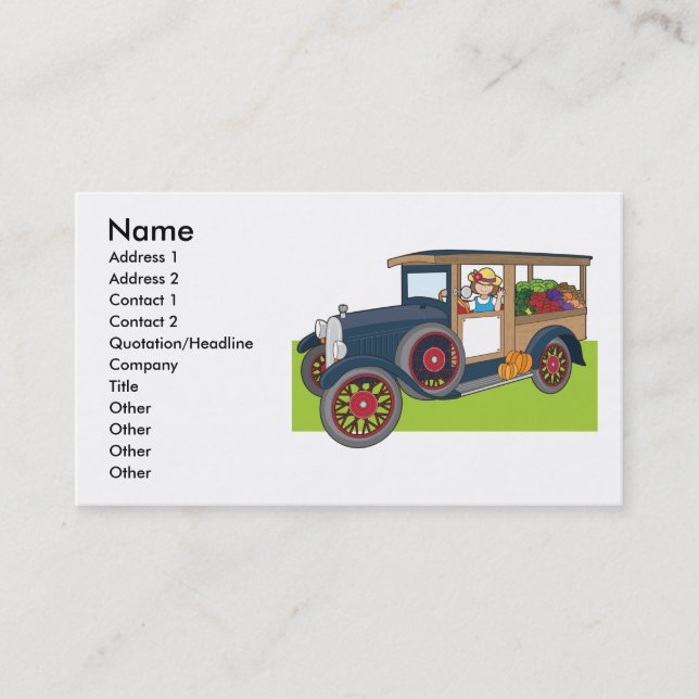 Veggie Truck Business Card (Front)