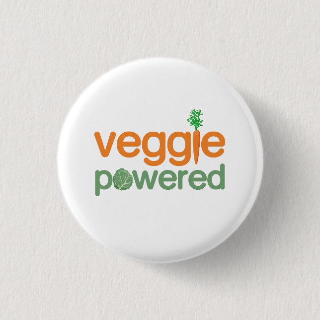 Veggie Vegetable Powered Vegetarian 3 Cm Round Badge (Front)