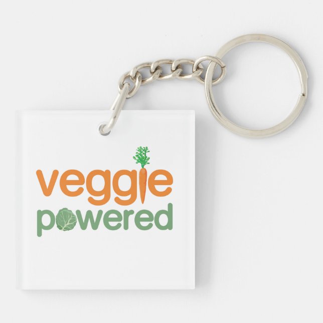 Veggie Vegetable Powered Vegetarian Key Ring (Back)