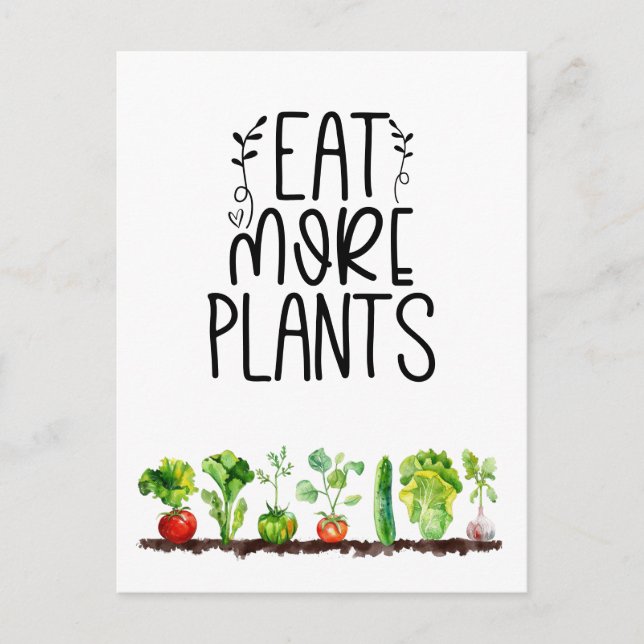 Veggie vegetable Vegetarian appreciation Postcard (Front)