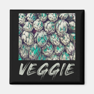Veggie Vintage Vegetarian Gift Magnet