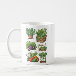 Veggies 10 gardening, gift, vegetables, gardener coffee mug