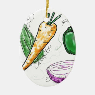 Veggies Ceramic Tree Decoration