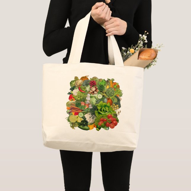 Veggies Large Tote Bag (Front (Product))