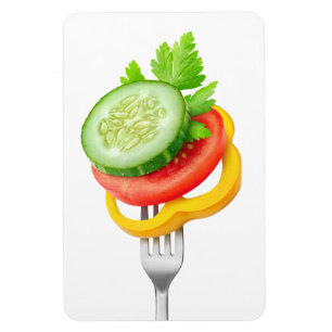 Veggies on a fork magnet