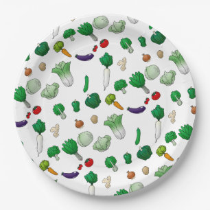Veggies Paper Plate