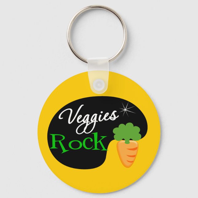 Veggies Rock Key Ring (Front)